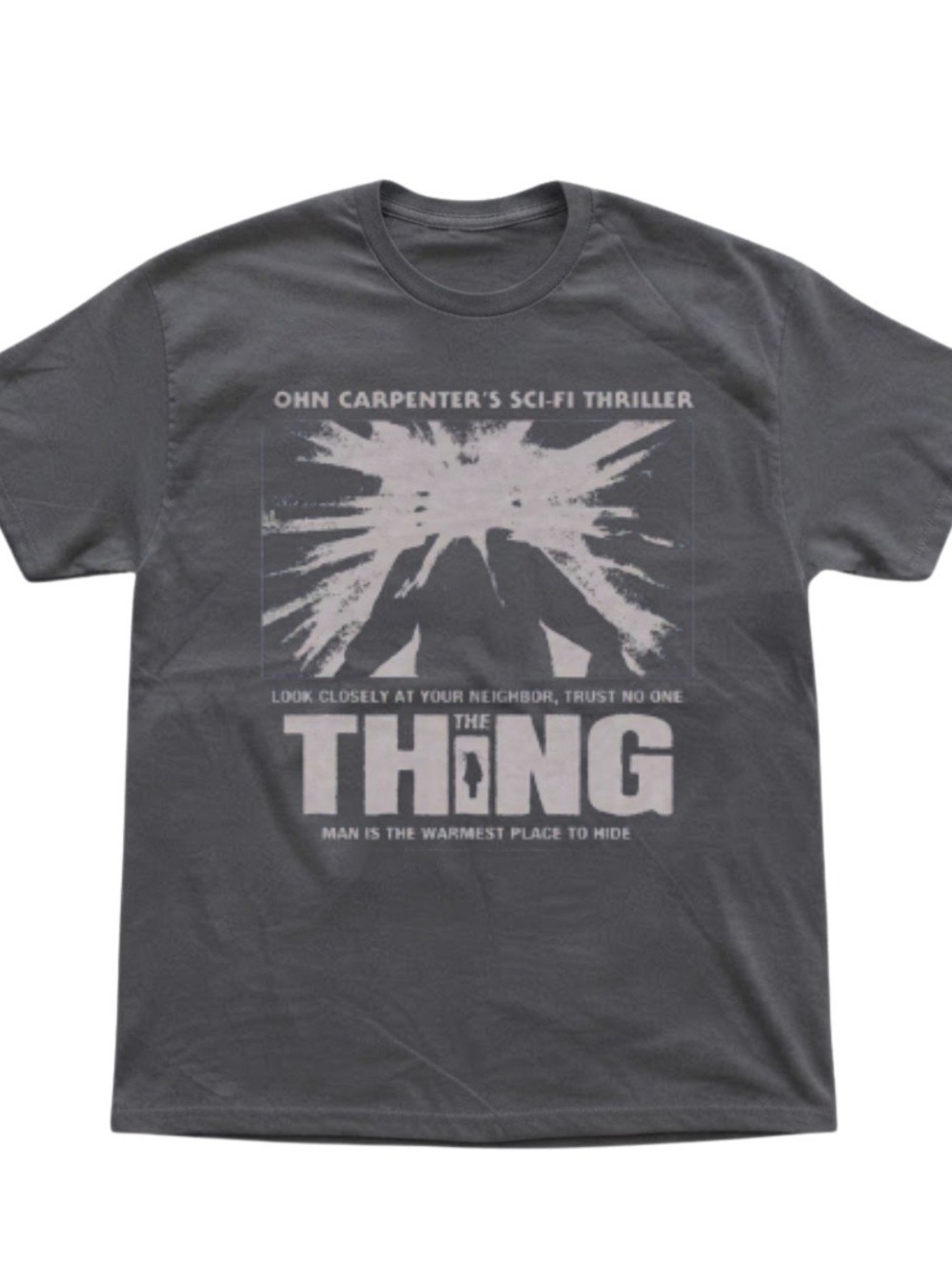 The Thing Movie Poster John Carpenter Sci-Fi Thriller Distressed Gildan T-Shirt